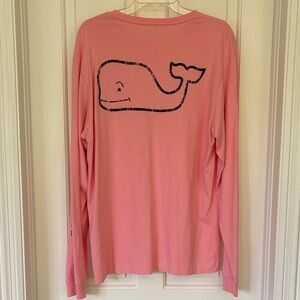 Vineyard Vines Men's Long Sleeve Tee in Pink Like New